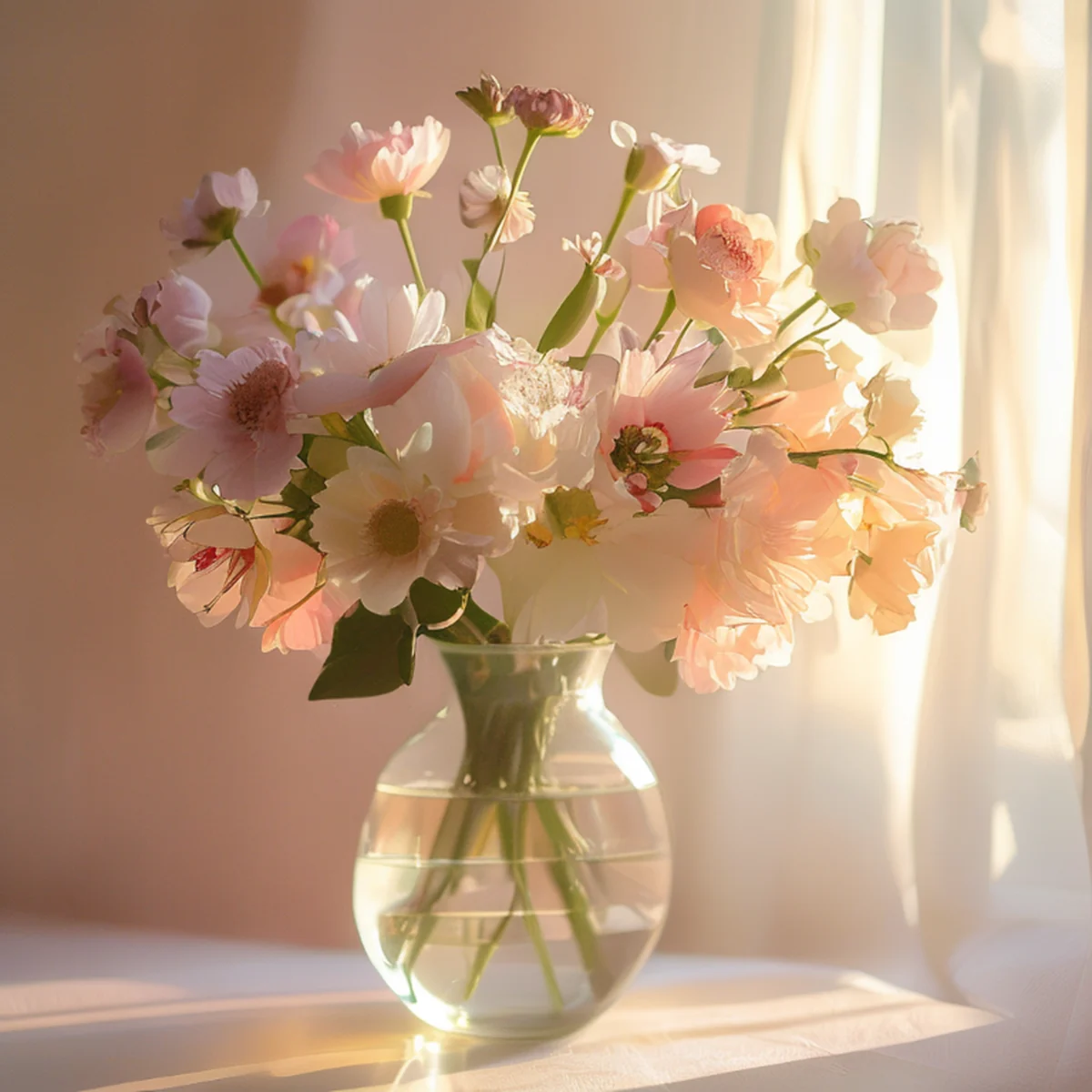 新しい出会いを象徴する春の花束