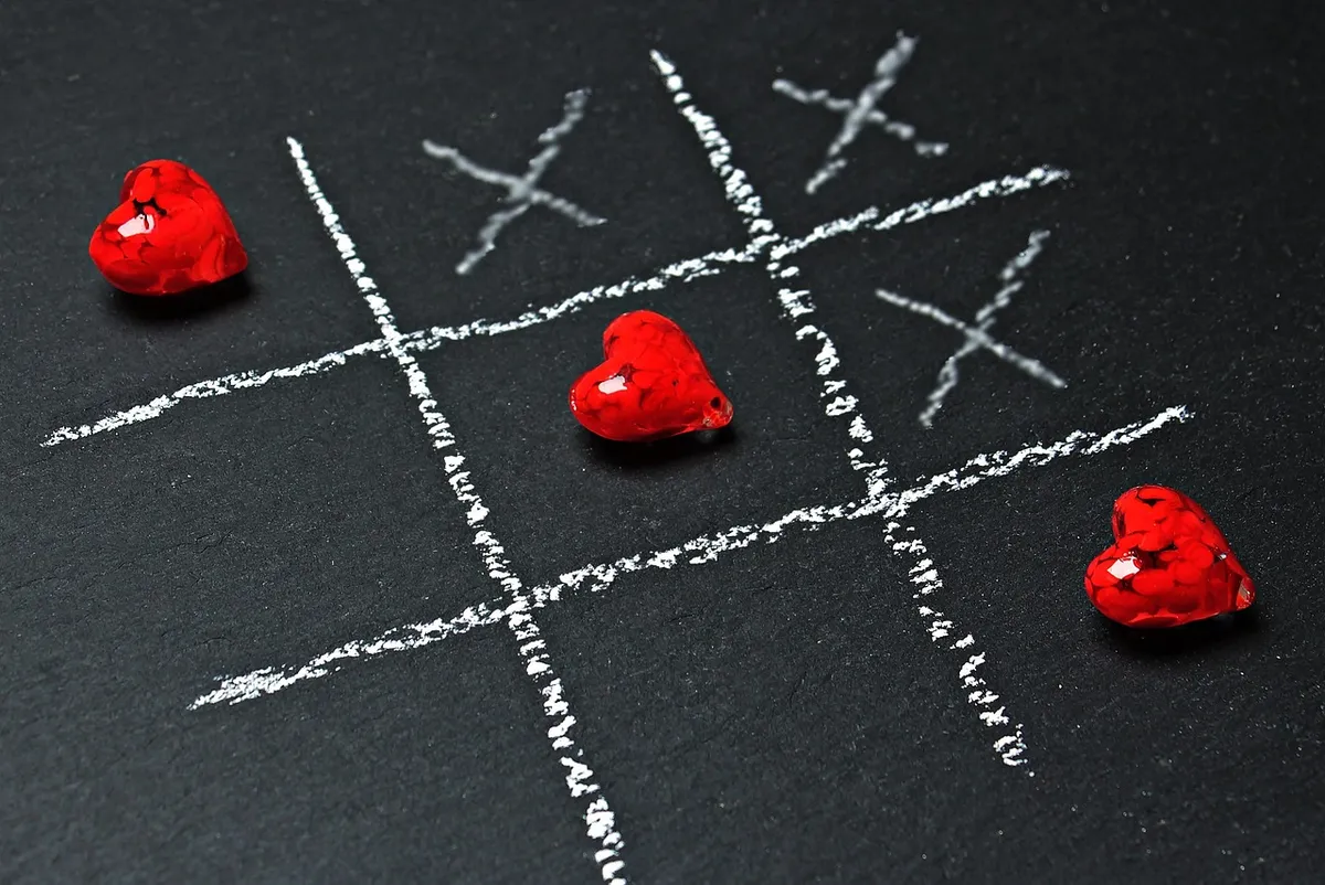 valentines day background, tic tac toe, heart, game, chalk, love, play, strategy game, cross, symbol, feelings, connection, relationship, love symbol, love wins